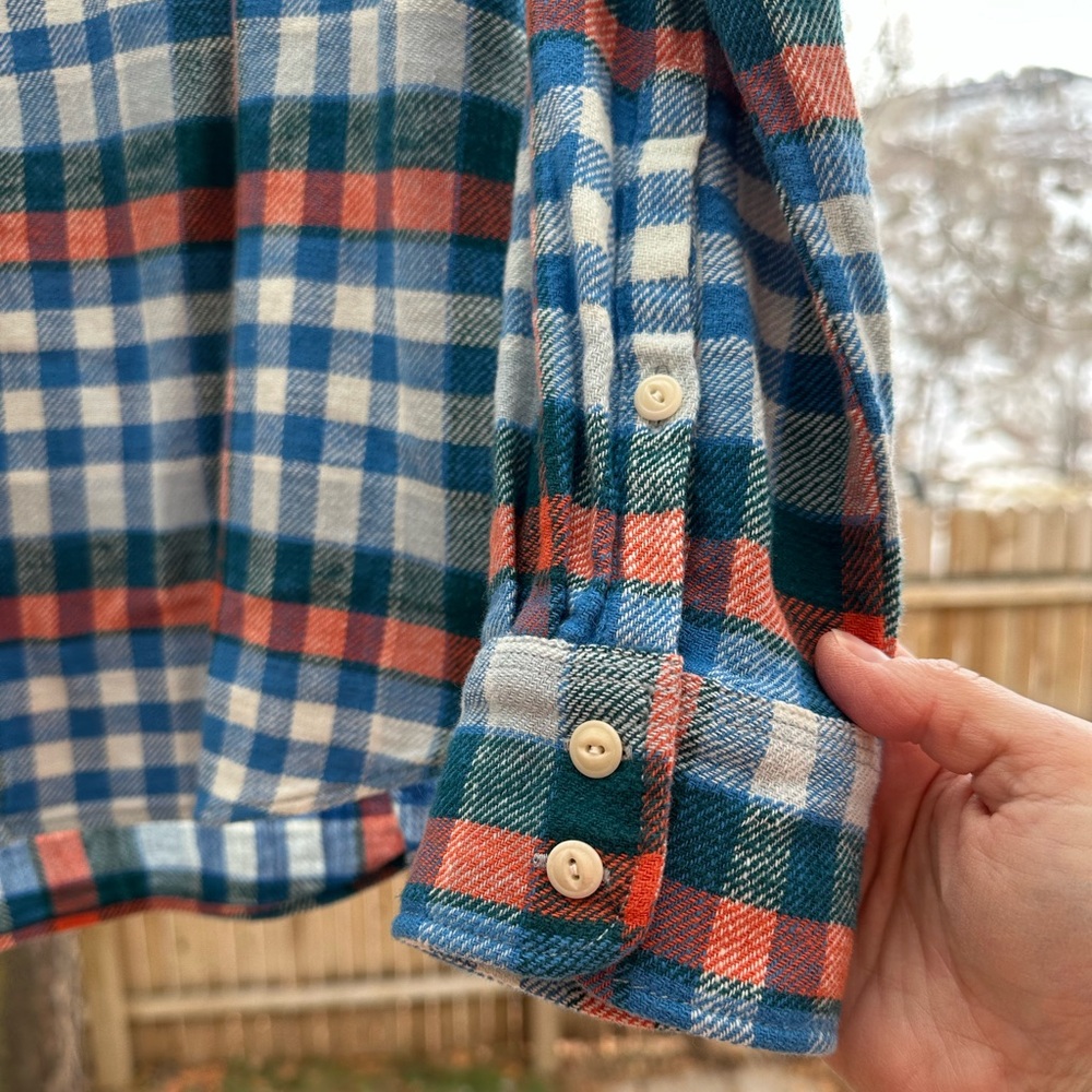 J. Crew Plaid Boyfriend Button Down Soft Flannel size 10 - Picture 9 of 15